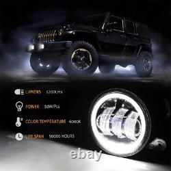 2007-2018 For Jeep Wrangler JK JKU Combo Led Halo Headlight Tail Fog Turn Lights