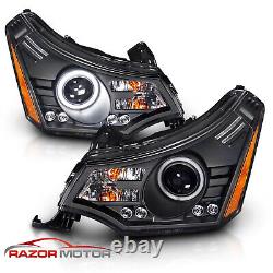 2008-2011 Black LED + LED Halo Projector Headlight For Ford Focus Coupe / Sedan