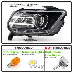 2013-2014 Ford Mustang HID/Xenon withLED Projector Headlight Passenger Replacement