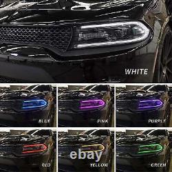 2 LED Projector Headlights RGB Color Change Lamps For 2015-2023 Dodge Charger