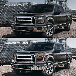 2 VLAND LED Projector Headlights For 2015-2017 Ford F-150 2016-2021 SVT Raptor