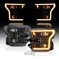 2 VLAND LED Projector Headlights For 2015-2017 Ford F-150 2016-2021 SVT Raptor