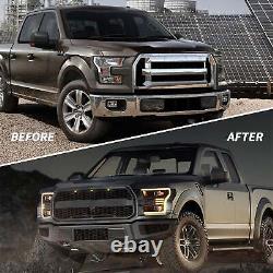 2 VLAND LED Projector Headlights For 2015-2017 Ford F-150 2016-2021 SVT Raptor