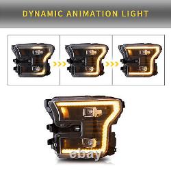 2 VLAND LED Projector Headlights For 2015-2017 Ford F-150 2016-2021 SVT Raptor