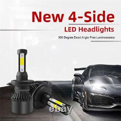 4PCS 4X6 LED Headlights High-Lo Beam For Chevy C10 Pickup 1981-87 Ford Mustang