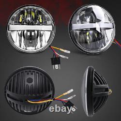 4PCS 5 3/4 5.75 LED Headlights for CHEVY Corvette Chevelle Impala El Camino