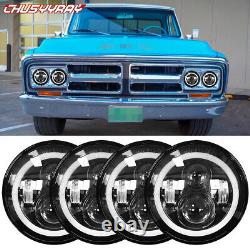 4PCS 5.75 5-3/4 Round Led Headlights for GMC C15/C1500 Pickup C2500 Suburban