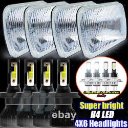 4pcs 4X6 Hi/Lo bright LED Headlights Fit 1980-1986 Chevy C10 C20 C30 K10 K20