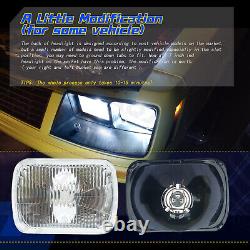 4pcs 4x6 LED Headlights HI-LO Beam Lamp for Chevy Pickup 1981-87 C10 K10 Blazer