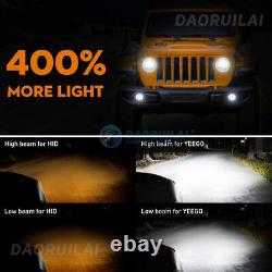 7 Combo Led Headlights Halo Ring for Jeep Wrangler JL JLU Gladiator 2018-2023