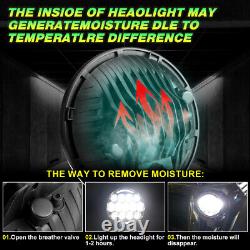 7 INCH For Hummer H2 H3T 06-10 Halo LED Headlight DRL & 4 Fog Lights Combo Kit