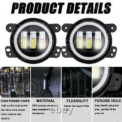 7 LED Headlights Fog & Turn Signals Tail Lights Combo For Jeep Wrangler JK JKU