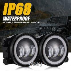 7 LED Headlights Fog & Turn Signals Tail Lights Combo For Jeep Wrangler JK JKU