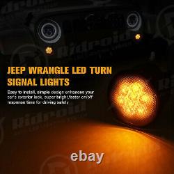 7 LED Headlights Fog & Turn Signals Tail Lights Combo For Jeep Wrangler JK JKU