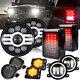 7 Led Headlights Tail Lights Fog Turn Fender Lamps Combo For Jeep Wrangler Jk