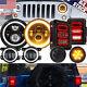 7 Led Halo Headlights Fog Turn Signals Tail Lights For Jeep Wrangler Jk 07-18 A