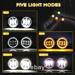 7 Led Halo Headlights Fog Turn Signals Tail Lights for Jeep Wrangler JK 07-18 A