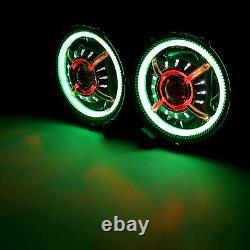 9 Inch RGB LED Headlights Halo For Jeep Wrangler JL JLU Gladiator JT 2018+ Pair