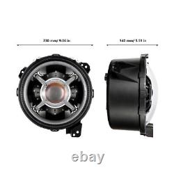 9 Inch RGB LED Headlights Halo For Jeep Wrangler JL JLU Gladiator JT 2018+ Pair