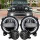 9 Led Headlights Fog Lights Combo For 2018-2023 Jeep Wrangler Jl Gladiator Jt