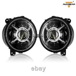 9 LED Headlights for Jeep Wrangler JL JLU Unlimited Sport Rubicon Sahara 18-23