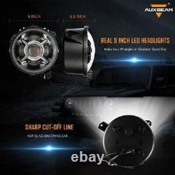 9 LED Headlights for Jeep Wrangler JL JLU Unlimited Sport Rubicon Sahara 18-23