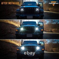 9 LED Headlights for Jeep Wrangler JL JLU Unlimited Sport Rubicon Sahara 18-23