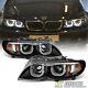 Black 2002-2005 Bmw E46 Sedan 3-series Led 3d Style Halo Projector Headlights