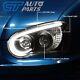 Black 3d Led Angle Eyes Projector Headlights For 03-05 Subaru Impreza Wrx Sti Gd