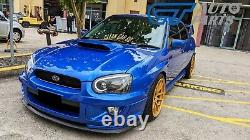 Black 3D LED Angle Eyes Projector Headlights for 03-05 Subaru Impreza WRX STI GD