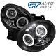 Black Led Angel Eyes Projector Headlights For 00-02 Subaru Impreza Wrx Sti Gd