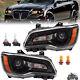 Black Projector Headlights Led Drl Driver & Passenger For Chrysler 300 2011-2023