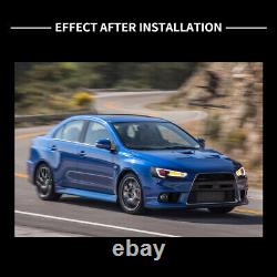 Blackout Vland LED Headlights For 2008-2017 Mitsubishi Lancer EVO X withDemon Eyes