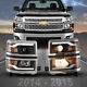 Chrome Headlights For 2014-2015 Chevy Silverado Led Drl Light Bar Headlamps Pair