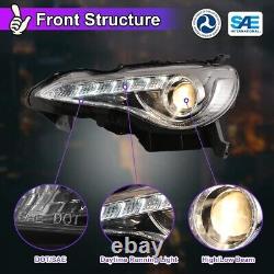 Chrome LED Projector Headlights For 2013-2016 Subaru BRZ/Scion FR-S/Toyota 86