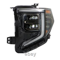 Driver LED Headlight Assembly For 2022 2023 2024 GMC Sierra 1500 AT4/AT4X Black