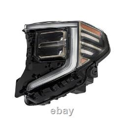 Driver LED Headlight Assembly For 2022 2023 2024 GMC Sierra 1500 AT4/AT4X Black