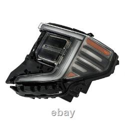 Driver LED Headlight Assembly For 2022 2023 2024 GMC Sierra 1500 AT4/AT4X Black