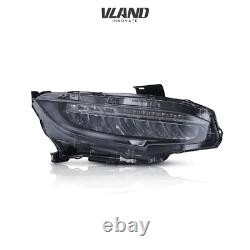 FULL LED Sequential Turn Signal Projector Headlights For 2016-2021 Honda Civic