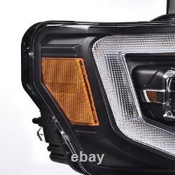 Fit For 2009-2014 Ford F-150 Dual LED Projector Black Headlights Left+Right