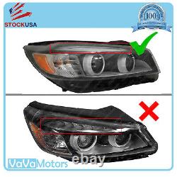 Fits 2016 2017 2018 Kia Sorento Headlight Halogen withLED Light Bar Passenger Side