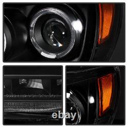 For 2005-2011 Toyota Tacoma DRL LED Halo Projector Headlights Headlamps Lights