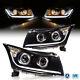 For 2011 2012 2013 2014 2015 Chevy Cruze Projector Headlights Black Led Drl Pair