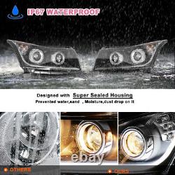 For 2011 2012 2013 2014 2015 Chevy Cruze Projector Headlights Black LED DRL PAIR