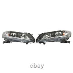 For 2013-2015 Honda Accord Sedan Halogen Headlights WithLED DRL Left&Right Side