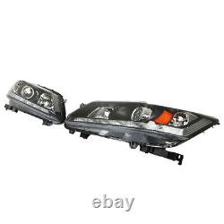 For 2013-2015 Honda Accord Sedan Halogen Headlights WithLED DRL Left&Right Side