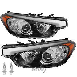 For 2014 2015 2016 Kia Forte Koup Halogen WithO LED L+R Pairs Headlights Assembly