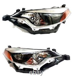 For 2014 2015 2016 Toyota Corolla LED Headlights Right Left Driver Passenger Set