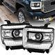 For 2014-2018 Gmc Sierra 1500 2500 3500 Clear Oe Style Led Drl Head Lights Lamps