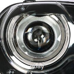 For 2015-2018 Dodge Challenger Headlights With LED DRL Black Housing Right&Left